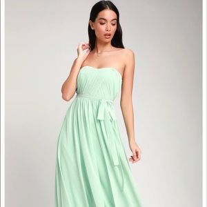 Nwt Lulus bridesmaid maxi dress sage